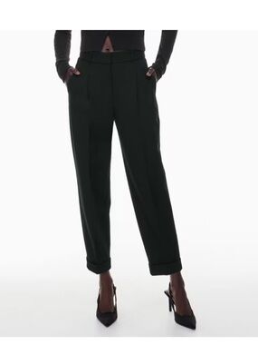 Aritzia tapered black trousers